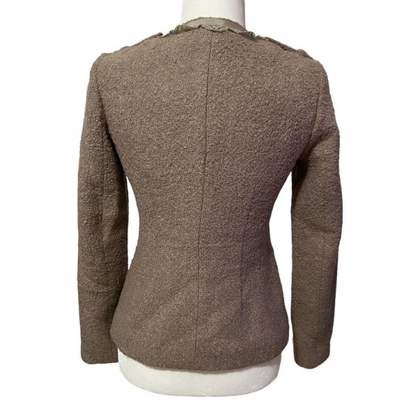 BANANA REPUBLIC Size 0 XSmall Wool Blend Military Chantelle Style Jacket Blazer - Picture 12 of 13